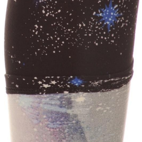 LEGGINGS DEPOT GALAXY Print Leggings Blue & Black Size 10 NWT - Picture 6 of 8